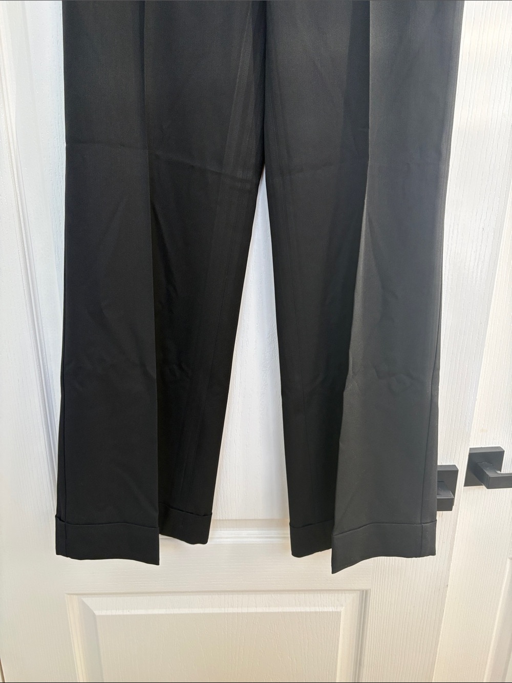 Express Black Wide-Leg Dress Pants with Button Waist Detail - Picture 5 of 7